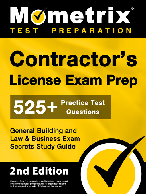 Title details for Contractor's General Building and Law & Business Exam Secrets Study Guide by Contractor's Exam Secrets Test Prep Team - Available